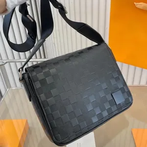 Bolso de diseño Distrito bolso de mensajero de diseñador para hombres y mujeres clásico Bolso de hombro de cuero de lona revestido magnético cerrado Bolso cruzado