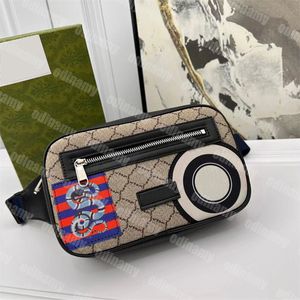 Bolso de diseñador Fanny Pack Animal Print Belt Bag Hombres Pecho Raya Bumbag PVC Cuero genuino Moda para hombre Bolsas cruzadas para el cuerpo Mujeres Bolsas de cintura Monedero