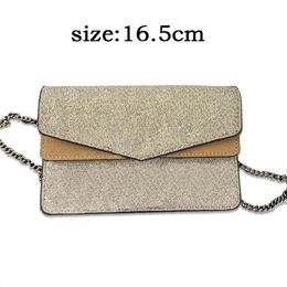 Bolsa de diseñador Bolsa de moda Mini Patrón de serpiente Cadena cosida Cadena de hombro Un solo hombro Crossbody Bag Size 16.5cm 001