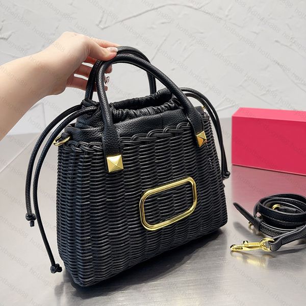 Bolso de diseñador Bolsos de moda Compras Totes de punto Bolso de mano de cuero genuino de alta calidad Venta al por mayor Bolso de playa de lujo de verano Bolsos de viaje para mujer