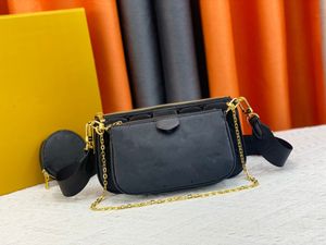 Designer tas Mode Luxe tas Embossing Lady Chain Purse Echt lederen tas Schoudertas Aanpasbaar envelopzakje met doos
