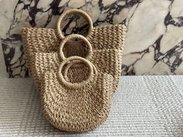 Bolsa de diseñador Rafias Rafias Bolsos de hombro de paja