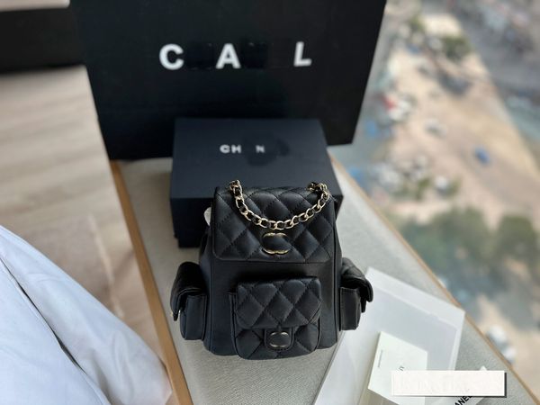 Sac de créateur Flip Cow Hide avec chaîne de diamant sac à dos Mini Mini épaule Fashion Fashion Womens Handbag Phone Phone Phone Nice