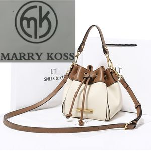 Designertas Echt leren bucket bag 2023 nieuwe draagbare crossbodytas veelzijdige onderarmtas vervangend logo MARRY KOSS