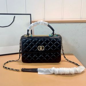 Designer tas handtas ketting diamant rooster schoudertas luxe klassieke zwarte crossbody tas hoogwaardige originele logo modieuze dameszakken worden geleverd met een handvat