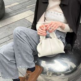 Sac à main de styliste en cuir véritable pour femmes, sacs à boulettes, à la mode, à bandoulière unique, boîte à déjeuner carrée, sac nuage