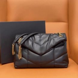 Sac de créateur Sac à main Loulou Puffer matelassé Y Sacs à bandoulière en cuir Designer Femme Jouet Chaîne noire Bandoulière en peau d'agneau Mini bourse Sacs à main de luxe