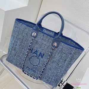 Designer tas handtas zomer strand handtas c letter schoudertas flash office tas hoogwaardige klassieke dames canvas tas met knoop retro dames luxe bagbag