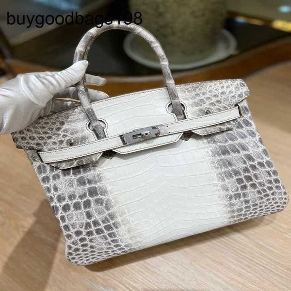 Bolso de diseñador Bolsos Himalaya de cuero genuino HILLO CROCODILE PIEL PORTA PORTABLE FRANCESA FRANCESA ANTEDES COSED COSTEN REAL 3SG1