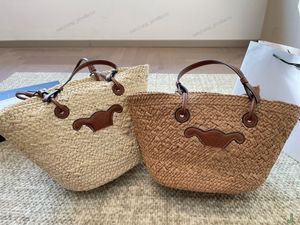 Bolsa de diseñador Damas Vacaciones Vacaciones Basket Bolsas de compras Bolsa Beach Tote Bag Bag Raffias Madeado Crochete Mole Tople Bolsas de lona de viaje