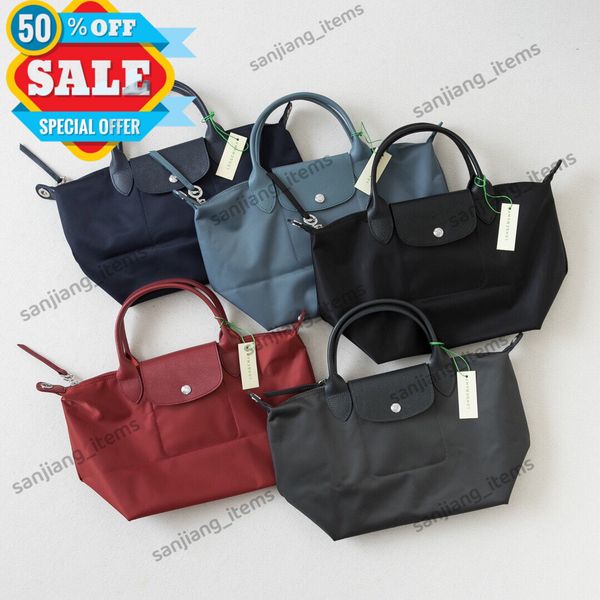 Sac de créateur grand fourre-tout en nylon sac à main de marque ordinateur portable plage voyage sacs à bandoulière toile hobo moyen pliable plis sacs à main embrayage longue poignée en cuir