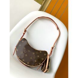 Bolso de diseñador último modelo M46828 bolso de croissant para presbicia ajustable con hombro de cuerno clásico bolso de guisante pequeño bolso de segunda mano a juego diario N0.1 (B0090)