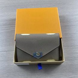 Bolso de diseñador de cuero para hombre clip de dinero billetera de diseñador para mujer monederos porta tarjetas de alta calidad con caja original 80086