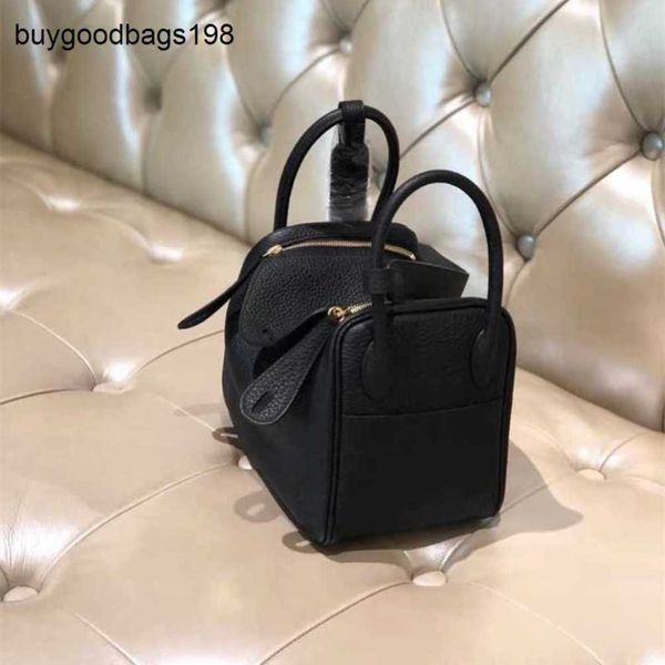 Bolsas de diseñador Lindi Bolsos totalmente hechos a mano TC Doctor de cuero Mini Portable Messenger Messenger Negro 6Z7i