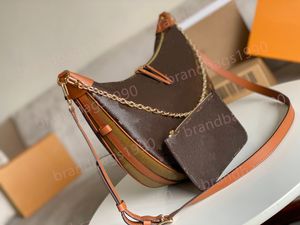 Sac de créateur Boucle Croissant Hobo Chaîne Bandoulière Sacs à bandoulière de luxe Cosmétique Demi-lune Sacs à main sous les bras Sacs à main marron Sac à bandoulière Marel