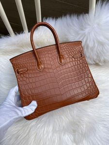 Designer Bag luxe handtas 30 cm matte krokodillenhuidtjes volledig handgemaakte stiksels vele kleuren fabriek groothandelsprijs snelle levering