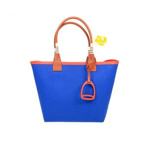 Sac de créateur sac à main de luxe sac à épaule classique de grande capacité de grande capacité Bag du sac à main en toile bleue pour femmes