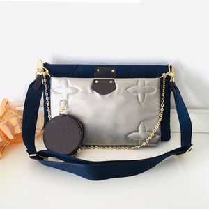 Designer tas M58980 Dames geborduurd crossbody tas ronde portemonnee kaarttas dames canvas bedrukte schoudertas ketting tas