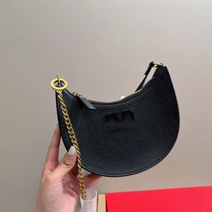 Bolso de diseñador Bolso de maquillaje Nuevo bolso de hombro de piel de becerro, celebridad de alta calidad, el mismo bolso de axila HOBO con estampado de mini palma, bolso de luna, bolso cruzado