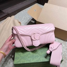 designer tas marmont mini luxe Handtassen ketting crossbody tas echt leer Cosmetische boodschapper Boodschappentassen dame portemonnee portemonnee Macaron Schoudertassen roze wit