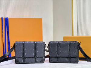 Designer tas heren Trunk Messenger Bag Crossbody hoge kwaliteit Zwart reliëf leer 24cm superieure kwaliteit mode luxe schoudertassen modieuze M45727