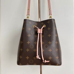 Designer tas heren en dames grote capaciteit emmertas #44022 vintage print een schoudertas klassieke draagbare draagtas