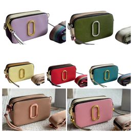 Designer tas meerkleurige cameratas handtas brede schoudertas mode-dye lederen cursieve Italië flash riem tas hoge textuur mini mark tas