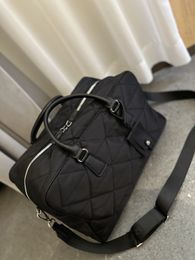 Designer tas neutrale reistas lange en korte trek tot een grote capaciteit plunjezak nylon waterdichte diamant check reistas enkele schouder crossbody tote tas