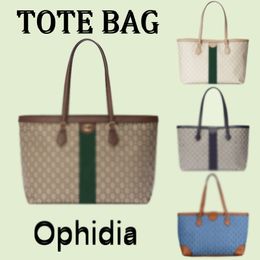 Designertas Ophidia draagtas Iconische klassieke elementen met geweven leren biezen Schoudertassen met letteraccessoire Rode en groene banden Grote capaciteit tassen