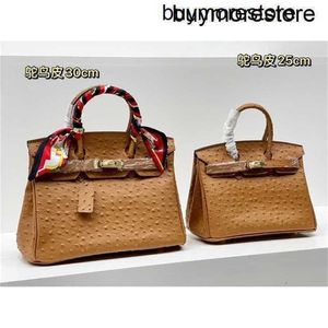 Designer Bag Ostrich Leather HandSwen 7a Hoge kwaliteit Cowhidebk QQMin5vzua2Z7Y