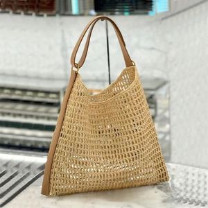 Sac de créateur Sac à paille tissée Raffias Crochet Sacs à bandoulière Luxury Sacs de luxe Femmes Totes à bornes croisées 3 Color Top Quality Sac de plage Sac en cuir Sacs