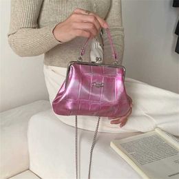 Sac de créateur rose Saturn Sac Chain de sac en cuir sacs à épuisse de sac à main portable Embrayage 240123