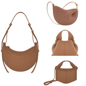 bolso de diseñador polen Bolso de media luna de piel de vaca pura de lujo Bolso bandolera estilo Numero Bolso de bolas de masa Bolso de mujer clásico y moderno con embalaje original