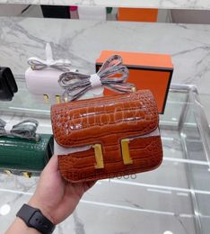 Sac de créateur qualité Top sac femme motif Crocodile épaule unique luxe original cuir sacs à bandoulière sacs à main 19cm
