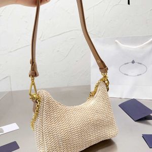 Designer Bag Re-EDITION 2005 Handtas HOBO Straw Handgeweven okselzak Retro Casual schouder Crossbody Bag Zomerstrandtas