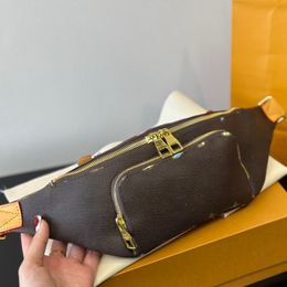 Designer tas heuptas gecoat met canvas voering kan ook gebruikt worden als schoudertas of crossbody tas 24858 voorvak met ritssluiting voor het opbergen van persoonlijke spullen