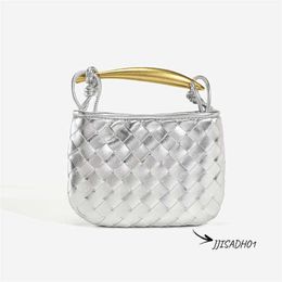 Bolsa de diseñador Sardine Botega Sardine Woven Bag Women 2024 Nuevo diseño Popular Mobile Phone Bag Fashion One Shoulder Crossbody Bag PBHQ