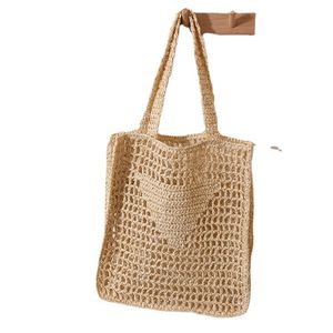 Sac de créateur Sac à bandoulière Plage Mode Mesh Creux Tissé Sacs à provisions sofe couleur dame plage Automne décontracté Plus grands sacs à provisions Sac fourre-tout en paille 1bg393