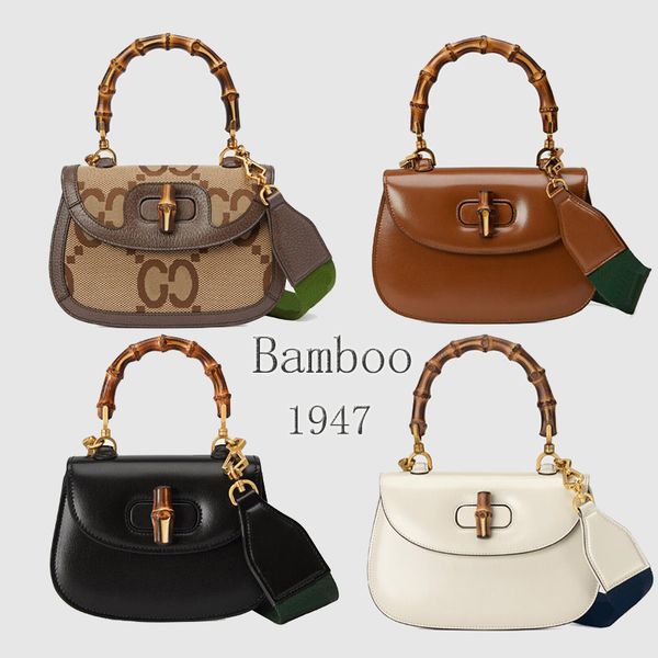 Bolso de diseñador Bolsos de hombro Bolso Mujer Moda Banboo 1947 2 Gs Lujos clásicos Bolso de mano Totes Cuero genuino Gran capacidad Verano Hermoso bolso Nuevos artículos