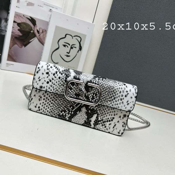 Bolso de diseñador Serpiente con estampado en relieve Vlogo Firma Walle Multi Pochette Luxuryt Mini Monederos de cadena Bolso de diseñador cruzado Bolso de mujer Bolsos de hombro