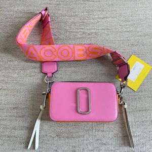 Bolso de diseñador Instantánea Bolso de cuero genuino Marc Cámara famosa Pequeño Crossbody Mini Jacobs Mujer Hombro Hebilla de metal Restauración perfecta con bolsa para el polvo