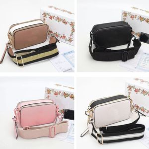 Designertas snapshot veelkleurige schoudertassen camera crossbody portemonnee met glitterriem Dual Top Zip binnenpartitie Afneembare verstelbare portemonnee met riempje