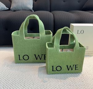 Designer Bag Strawtas Luxe tas Woody Beach Tas Designer Bag Handtas Tas Tas Damesmode Hoogwaardige schoudertas Grote capaciteit Winkelzak Groen pakket