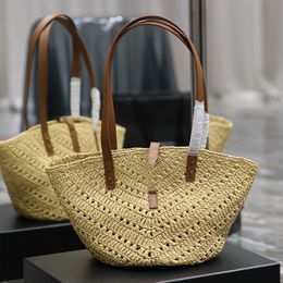 Bolsa de diseñador Tota de paja LOGO PANIER PLAQUE BOLSO DE LOS ESPARANTES PARA MUJERES BASTERA HOMBRE HAJATIS