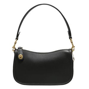 Bolso de diseñador Swinger para mujer, bolso axilar, bolso de mano, bolso de cuero genuino, 2 correas, flor vieja, solapa de calidad superior