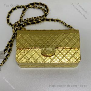 sac de designer sac fourre-tout Flap Bag Designer français Sacs à chaîne en or et argent Classic Diamond Check Portefeuille à bandoulière à bandoulière unique