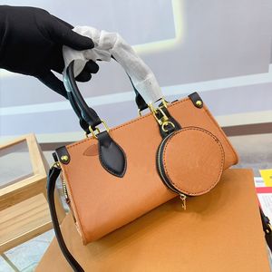 Designer tas Tote Bag Sac Luxe schoudertas Onthe Go Crossbody-tassen Zwarte handtas Portemonnee Dames Nieuwe Tote-boodschappentas Echt leer Ronde ritssluiting Zero-portemonnee