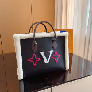 designer tas draagtas portemonnee portemonnee schoudertassen boodschappentassen winter nieuwe hoge capaciteit pluche luxe merk vrouwen