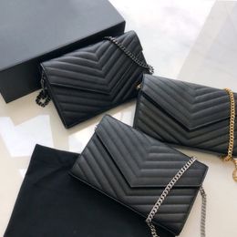 Sacs à bandoulière de créateur de luxe YS - LOULOU en forme de couture en cuir pour dames avec chaîne en métal sac à bandoulière à rabat