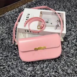 Designer tas Triompres tas klassieke roze rechthoek crossbody tas dames handtassen echte lederen luxe onderarm portemonnee schoudertas zadelzak 5a spiegelkwaliteit